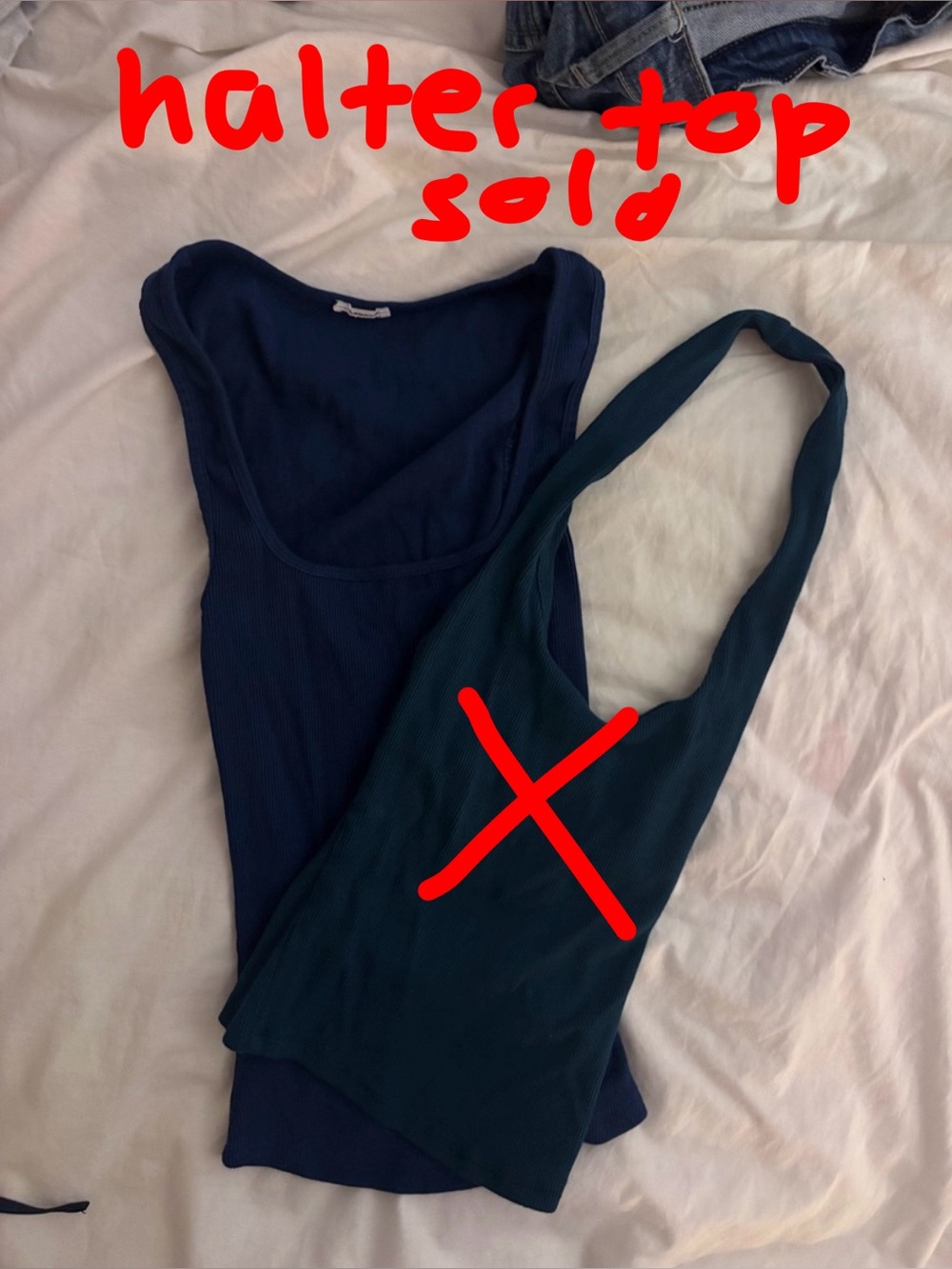 Garage Women's Ribbed Tank Tops Midnight blue